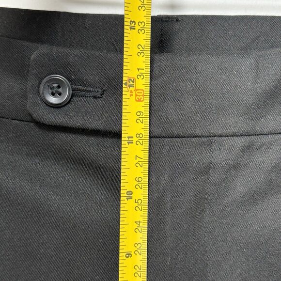 Vintage Perry Ellis Black Dress Pants Mens 38x30 Pleated Cuffed - Picture 12 of 16